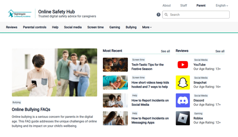 NCA Online Safety Hub